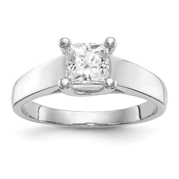 Goldia Rings 033ct CZ Solid Real 14k White Gold Square Solitaire Engagement Ring Goldia Rings 033ct CZ Solid Real 14k White Gold Square Solitaire Engagement Ring