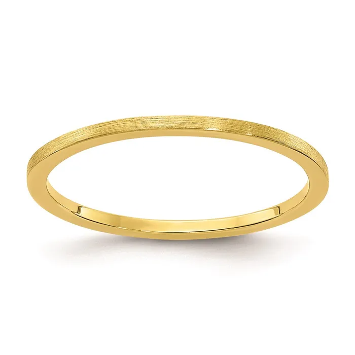 Goldia Rings 10K Gold 12mm Flat Satin Stackable Mens Ladies Wedding Band Ring Goldia Rings 10K Gold 12mm Flat Satin Stackable Mens Ladies Wedding Band Ring