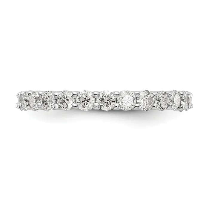 Goldia Rings 14k White Gold 1 12 Ct Lab Grown Diamond VSSI G Shared Prong Eternity Band Ring