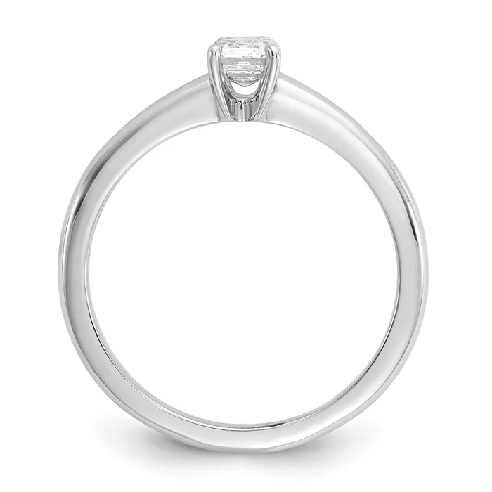 Goldia Rings 14k White Gold 12 Ct Certified Lab Grown Diamond VSSI G Emerald Solitare Engagement Ring