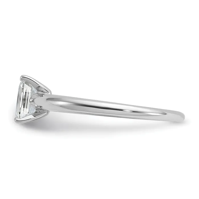 Goldia Rings 14k White Gold 12 Ct Certified Lab Grown Diamond VSSI G Emerald Solitare Engagement Ring