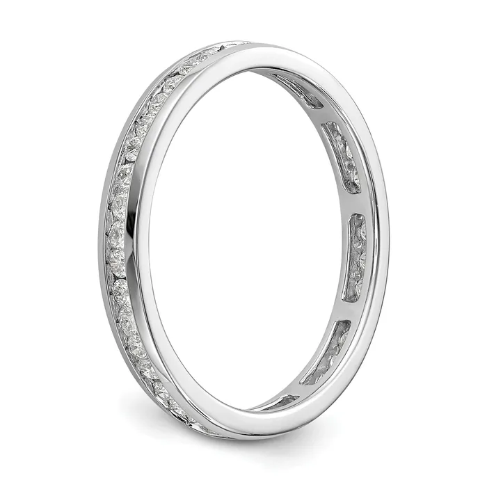 Goldia Rings 14k White Gold 12 Ct Lab Grown Diamond VSSI G Channel Set Eternity Band Ring