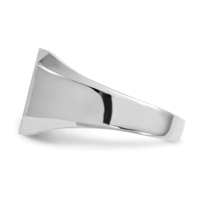 Goldia Rings 14k White Gold 115x125mm Open Back Signet Ring