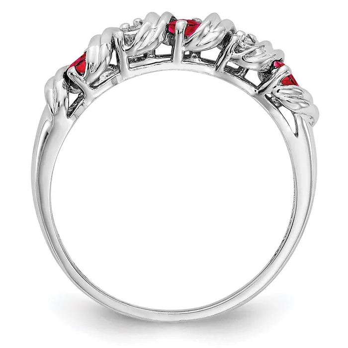 Goldia Rings 14k White Gold 275mm Ruby A Real Diamond ring