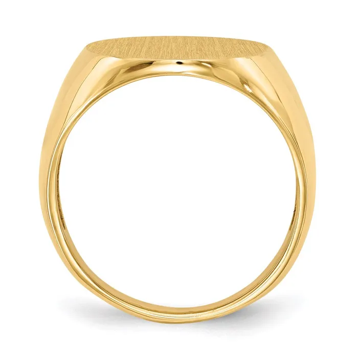 Goldia Rings 14K Yellow Gold 205x160mm Open Back Mens Signet Ring