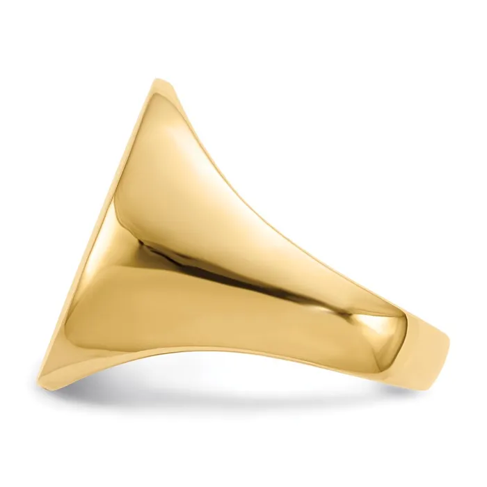 Goldia Rings 14K Yellow Gold 205x160mm Open Back Mens Signet Ring