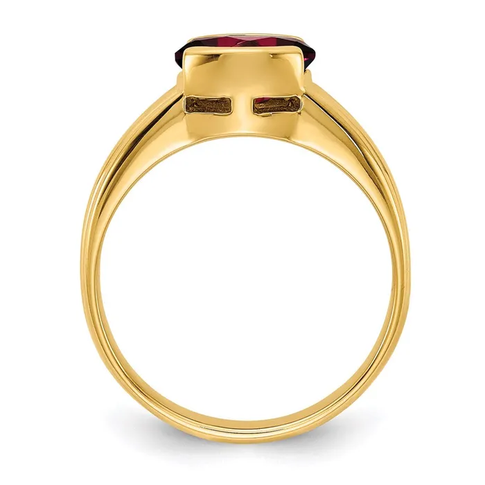 Goldia Rings 14K Yellow Gold 8x6mm Oval Garnet ring