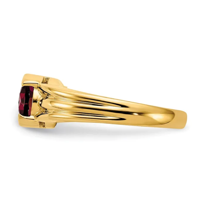 Goldia Rings 14K Yellow Gold 8x6mm Oval Garnet ring