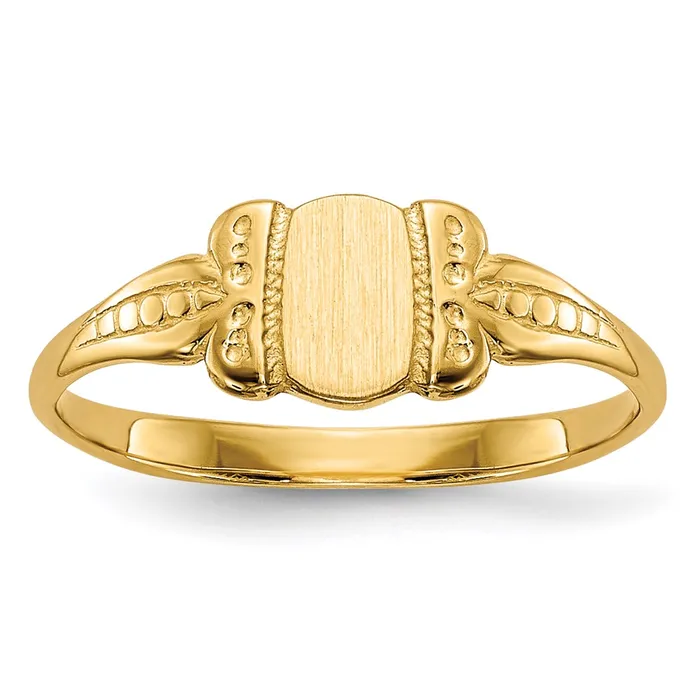 Goldia Rings 14K Yellow Gold Childs Signet Ring