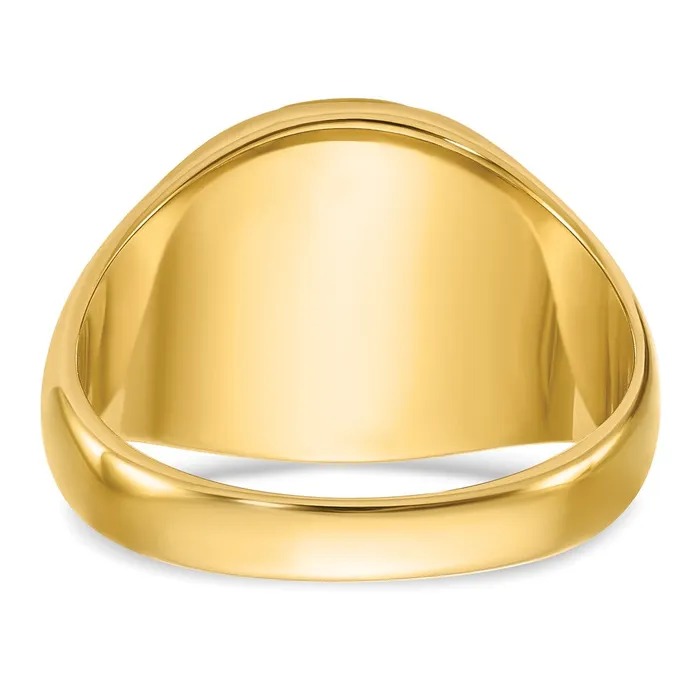 Goldia Rings 14k Yellow Gold Mens Polished and Textured Blue Lodge Master Masonic Ring Mounting