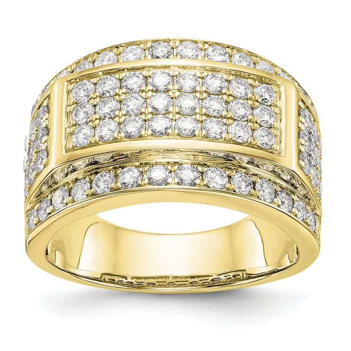 Goldia Rings 14k Yellow Gold White 3 Ct Lab Grown Diamond VSSI G Mens Ring Goldia Rings 14k Yellow Gold White 3 Ct Lab Grown Diamond VSSI G Mens Ring
