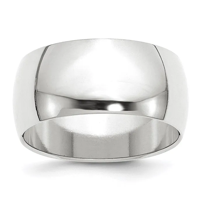 Goldia Rings Solid 10K White Gold 10mm Half Round MensWomens Wedding Band Ring Size 12 Goldia Rings Solid 10K White Gold 10mm Half Round MensWomens Wedding Band Ring Size 12