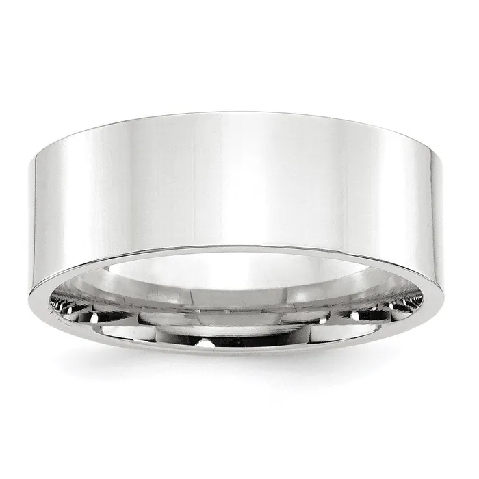 Goldia Rings Solid 10K White Gold 8mm Standard Flat Comfort Fit MensWomens Wedding Band Ring Size 135 Goldia Rings Solid 10K White Gold 8mm Standard Flat Comfort Fit MensWomens Wedding Band Ring Size 135