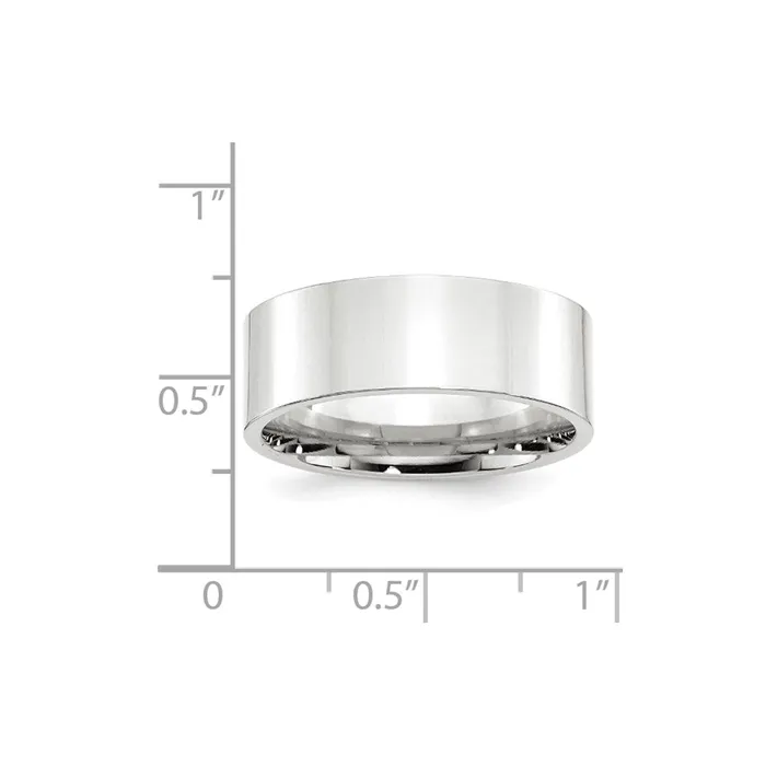 Goldia Rings Solid 10K White Gold 8mm Standard Flat Comfort Fit MensWomens Wedding Band Ring Size 135 Goldia Rings Solid 10K White Gold 8mm Standard Flat Comfort Fit MensWomens Wedding Band Ring Size 135
