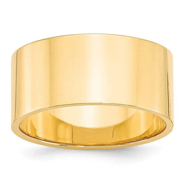 Goldia Rings Solid 10K Yellow Gold 10mm Light Weight Flat MensWomens Wedding Band Ring Size 9 Goldia Rings Solid 10K Yellow Gold 10mm Light Weight Flat MensWomens Wedding Band Ring Size 9