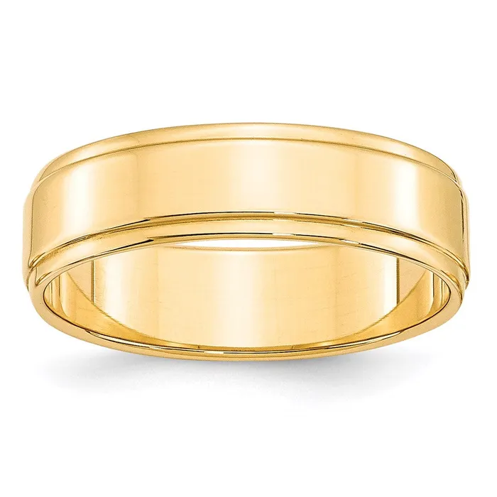 Goldia Rings Solid 10K Yellow Gold 6mm Flat with Step Edge MensWomens Wedding Band Ring Size 12 Goldia Rings Solid 10K Yellow Gold 6mm Flat with Step Edge MensWomens Wedding Band Ring Size 12