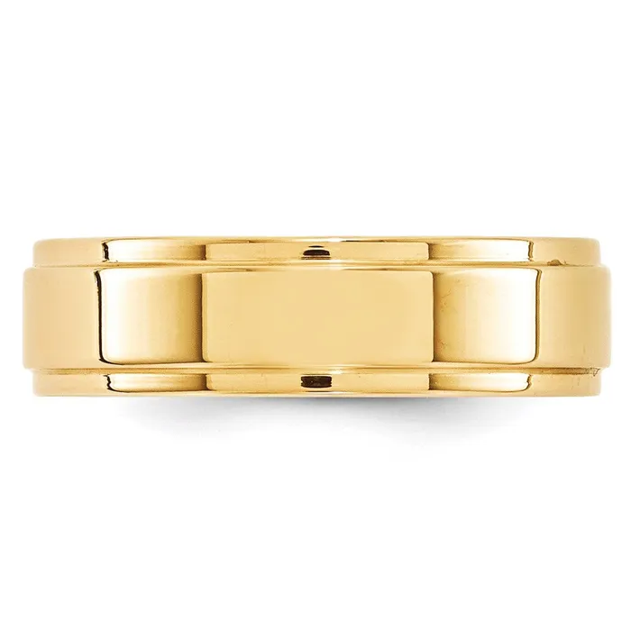 Goldia Rings Solid 10K Yellow Gold 6mm Flat with Step Edge MensWomens Wedding Band Ring Size 12 Goldia Rings Solid 10K Yellow Gold 6mm Flat with Step Edge MensWomens Wedding Band Ring Size 12