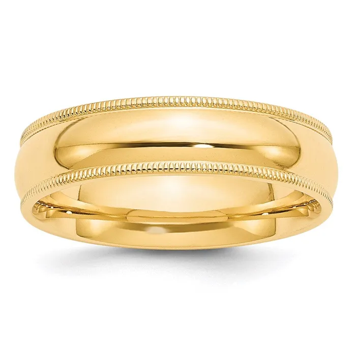 Goldia Rings Solid 10K Yellow Gold 6mm Milgrain Comfort Wedding MensWomens Wedding Band Ring Size 55 Goldia Rings Solid 10K Yellow Gold 6mm Milgrain Comfort Wedding MensWomens Wedding Band Ring Size 55