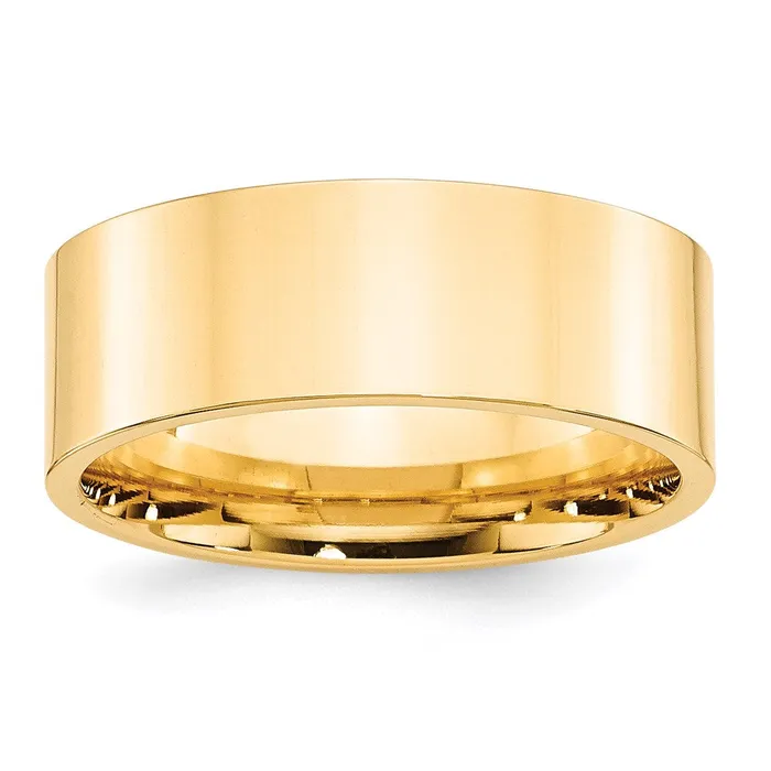 Goldia Rings Solid 10K Yellow Gold 8mm Standard Flat Comfort Fit MensWomens Wedding Band Ring Size 10 Goldia Rings Solid 10K Yellow Gold 8mm Standard Flat Comfort Fit MensWomens Wedding Band Ring Size 10