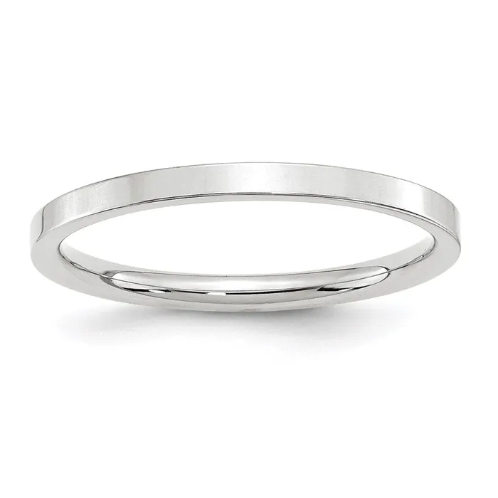 Goldia Rings Solid 14K White Gold 2mm Standard Flat Comfort Fit MensWomens Wedding Band Ring Size 14 Goldia Rings Solid 14K White Gold 2mm Standard Flat Comfort Fit MensWomens Wedding Band Ring Size 14