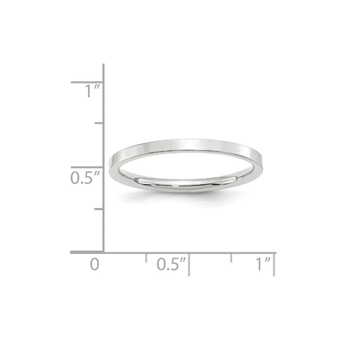 Goldia Rings Solid 14K White Gold 2mm Standard Flat Comfort Fit MensWomens Wedding Band Ring Size 14 Goldia Rings Solid 14K White Gold 2mm Standard Flat Comfort Fit MensWomens Wedding Band Ring Size 14