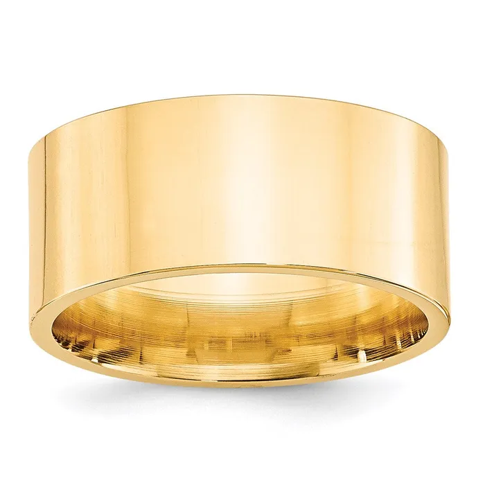 Goldia Rings Solid 14K Yellow Gold 10mm Standard Flat Comfort Fit MensWomens Wedding Band Ring Size 85 Goldia Rings Solid 14K Yellow Gold 10mm Standard Flat Comfort Fit MensWomens Wedding Band Ring Size 85