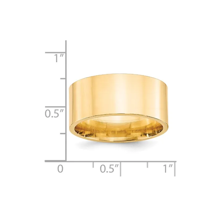 Goldia Rings Solid 14K Yellow Gold 10mm Standard Flat Comfort Fit MensWomens Wedding Band Ring Size 85 Goldia Rings Solid 14K Yellow Gold 10mm Standard Flat Comfort Fit MensWomens Wedding Band Ring Size 85