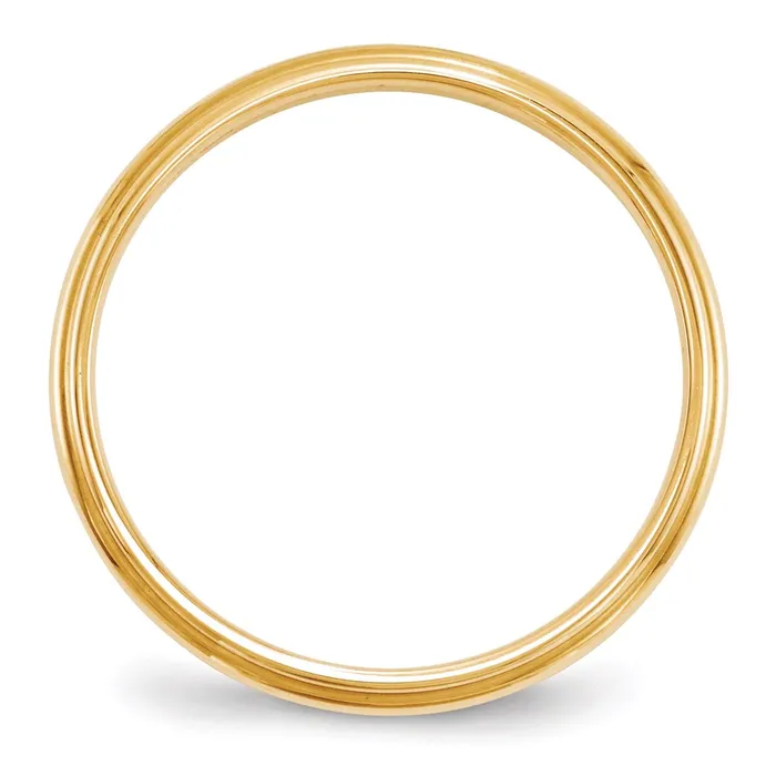 Goldia Rings Solid 14K Yellow Gold 25mm Half Round with Edge MensWomens Wedding Band Ring Size 8 Goldia Rings Solid 14K Yellow Gold 25mm Half Round with Edge MensWomens Wedding Band Ring Size 8