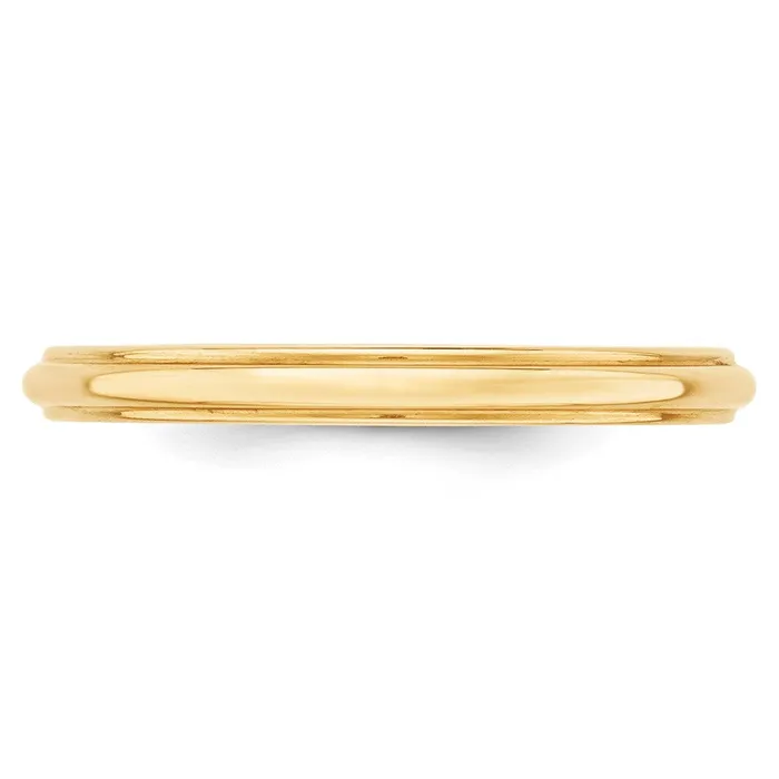Goldia Rings Solid 14K Yellow Gold 25mm Half Round with Edge MensWomens Wedding Band Ring Size 8 Goldia Rings Solid 14K Yellow Gold 25mm Half Round with Edge MensWomens Wedding Band Ring Size 8