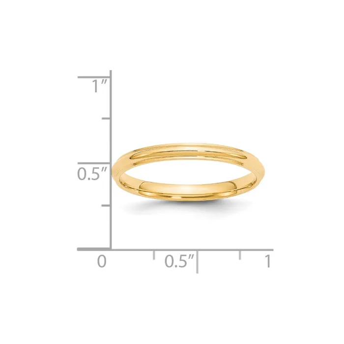 Goldia Rings Solid 14K Yellow Gold 25mm Half Round with Edge MensWomens Wedding Band Ring Size 8 Goldia Rings Solid 14K Yellow Gold 25mm Half Round with Edge MensWomens Wedding Band Ring Size 8