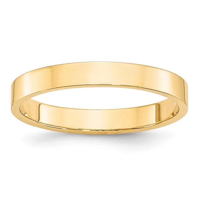 Goldia Rings Solid 14K Yellow Gold 3mm Light Weight Flat MensWomens Wedding Band Ring Size 8 Goldia Rings Solid 14K Yellow Gold 3mm Light Weight Flat MensWomens Wedding Band Ring Size 8