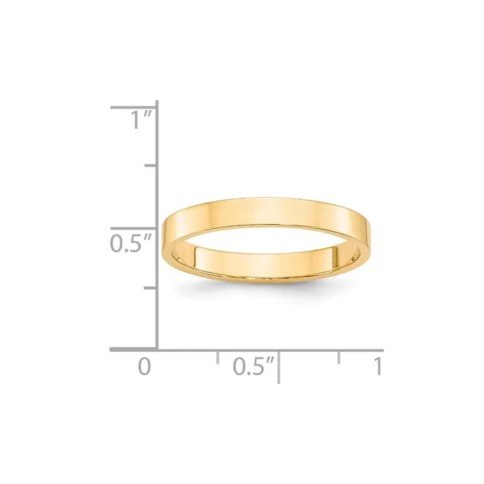 Goldia Rings Solid 14K Yellow Gold 3mm Light Weight Flat MensWomens Wedding Band Ring Size 8 Goldia Rings Solid 14K Yellow Gold 3mm Light Weight Flat MensWomens Wedding Band Ring Size 8