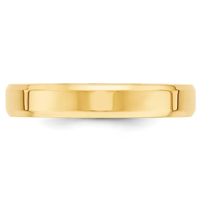 Goldia Rings Solid 14K Yellow Gold 4mm Bevel Edge Comfort Fit MensWomens Wedding Band Ring Size 12 Goldia Rings Solid 14K Yellow Gold 4mm Bevel Edge Comfort Fit MensWomens Wedding Band Ring Size 12