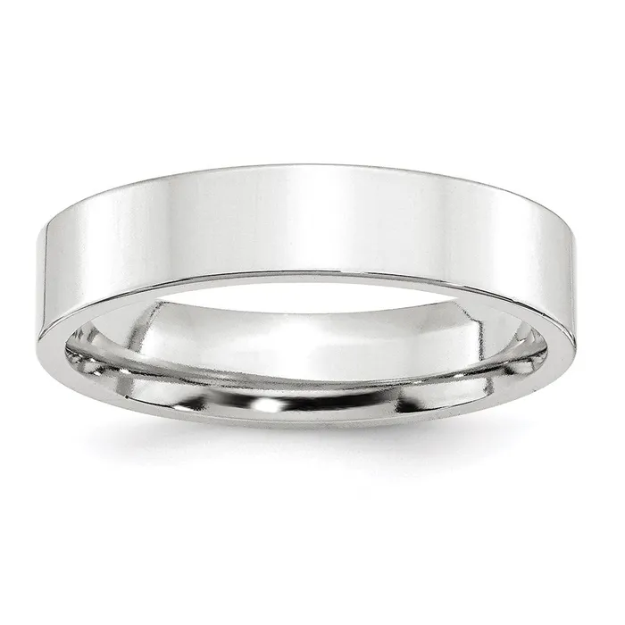 Goldia Rings Solid 18K White Gold 5mm Standard Flat Comfort Fit MensWomens Wedding Band Ring Size 75 Goldia Rings Solid 18K White Gold 5mm Standard Flat Comfort Fit MensWomens Wedding Band Ring Size 75