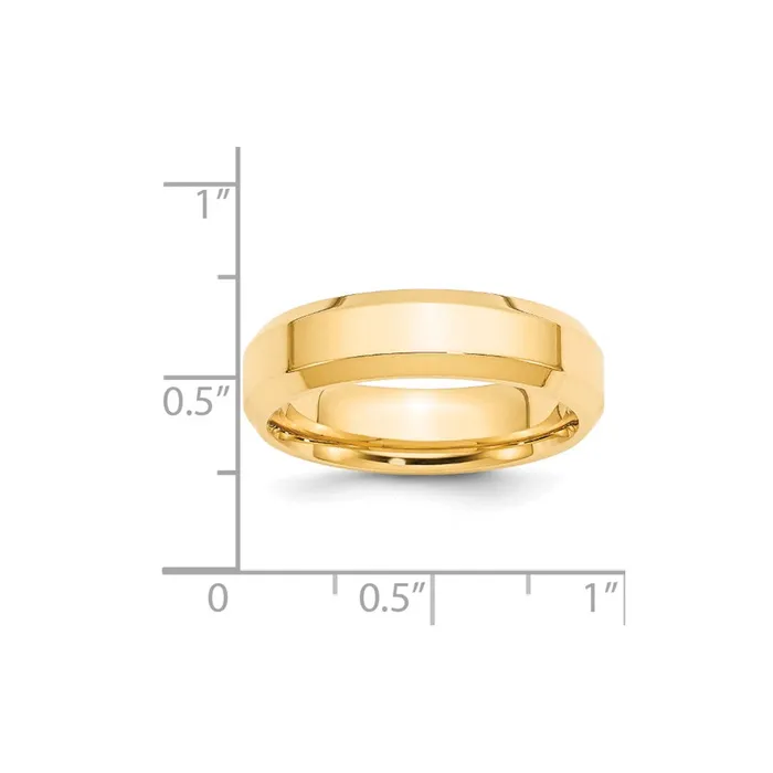 Goldia Rings Solid 18K Yellow Gold 6mm Bevel Edge Comfort Fit MensWomens Wedding Band Ring Size 5 Goldia Rings Solid 18K Yellow Gold 6mm Bevel Edge Comfort Fit MensWomens Wedding Band Ring Size 5