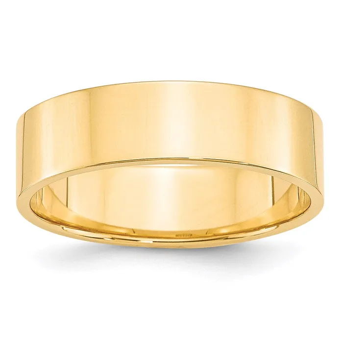 Goldia Rings Solid 18K Yellow Gold 6mm Light Weight Flat MensWomens Wedding Band Ring Size 115 Goldia Rings Solid 18K Yellow Gold 6mm Light Weight Flat MensWomens Wedding Band Ring Size 115