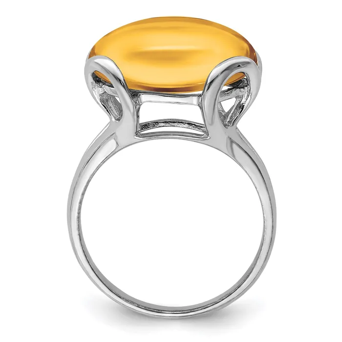 Goldia Rings Sterling Silver Rhodium Oval Whiskey Quartz Gemstone Birthstone Ring Fine Jewelry Gift for Her Goldia Rings Sterling Silver Rhodium Oval Whiskey Quartz Gemstone Birthstone Ring Fine Jewelry Gift for Her