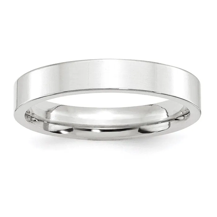 Goldia Solid 14K White Gold 4mm Standard Flat Comfort Fit MensWomens Wedding Band Ring Size 45 Rings Goldia Solid 14K White Gold 4mm Standard Flat Comfort Fit MensWomens Wedding Band Ring Size 45 Rings