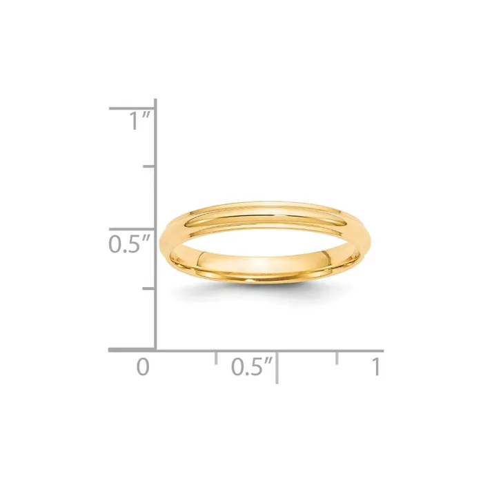 Goldia Solid 14K Yellow Gold 3mm Half Round with Edge MensWomens Wedding Band Ring Size 13 Rings Goldia Solid 14K Yellow Gold 3mm Half Round with Edge MensWomens Wedding Band Ring Size 13 Rings