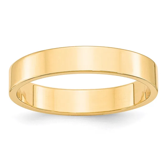 Goldia Solid 14K Yellow Gold 4mm Light Weight Flat MensWomens Wedding Band Ring Size 115 Rings Goldia Solid 14K Yellow Gold 4mm Light Weight Flat MensWomens Wedding Band Ring Size 115 Rings