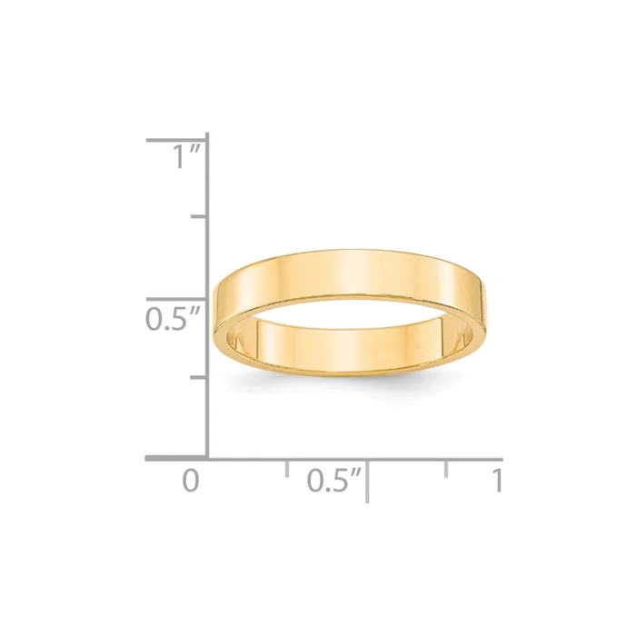 Goldia Solid 14K Yellow Gold 4mm Light Weight Flat MensWomens Wedding Band Ring Size 115 Rings Goldia Solid 14K Yellow Gold 4mm Light Weight Flat MensWomens Wedding Band Ring Size 115 Rings