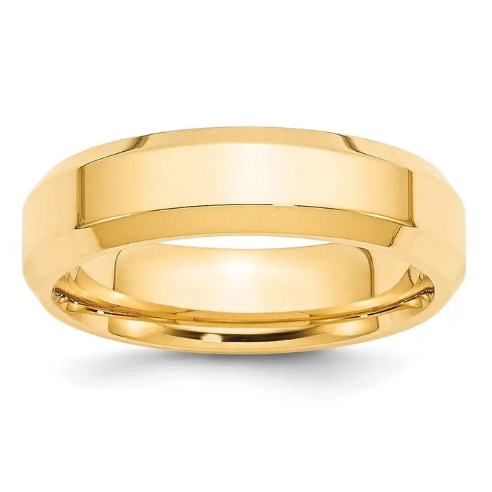 Goldia Solid 14K Yellow Gold 6mm Bevel Edge Comfort Fit MensWomens Wedding Band Ring Size 11 Rings Goldia Solid 14K Yellow Gold 6mm Bevel Edge Comfort Fit MensWomens Wedding Band Ring Size 11 Rings
