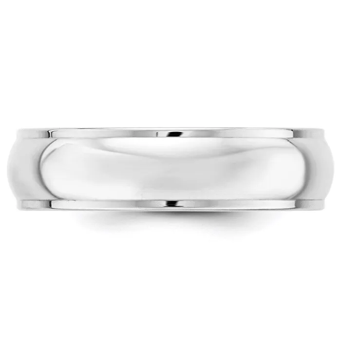 Goldia Solid 18K White Gold 6mm Half Round with Edge MensWomens Wedding Band Ring Size 11 Rings Goldia Solid 18K White Gold 6mm Half Round with Edge MensWomens Wedding Band Ring Size 11 Rings
