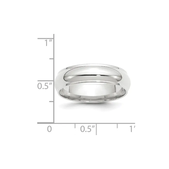 Goldia Solid 18K White Gold 6mm Half Round with Edge MensWomens Wedding Band Ring Size 11 Rings Goldia Solid 18K White Gold 6mm Half Round with Edge MensWomens Wedding Band Ring Size 11 Rings