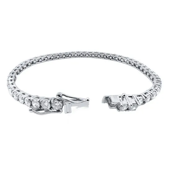 JMS always Bracelets Original Maulijewels FG VS1 500 Carat Lab Grown Sparkling Diamond Tennis Bracelet For Women In Solid 14K White Gold With 7 Length JMS always Bracelets Original Maulijewels FG VS1 500 Carat Lab Grown Sparkling Diamond Tennis Bracelet For Women In Solid 14K White Gold With 7 Length