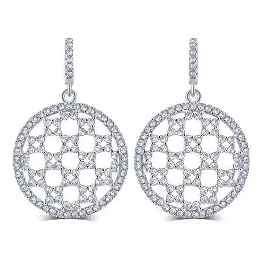 JMS always Earrings Original DiamondMuse 58 Carat TW White RoundCut Cubic Zirconia White Dangling Fashion Womens Earrings in Sterling Silver JMS always Earrings Original DiamondMuse 58 Carat TW White RoundCut Cubic Zirconia White Dangling Fashion Womens Earrings in Sterling Silver