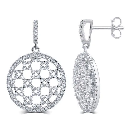 JMS always Earrings Original DiamondMuse 58 Carat TW White RoundCut Cubic Zirconia White Dangling Fashion Womens Earrings in Sterling Silver JMS always Earrings Original DiamondMuse 58 Carat TW White RoundCut Cubic Zirconia White Dangling Fashion Womens Earrings in Sterling Silver