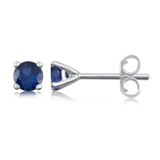 JMS always Earrings Original DiamondMuse Created Blue Sapphire Stud Earrings in Sterling Silver JMS always Earrings Original DiamondMuse Created Blue Sapphire Stud Earrings in Sterling Silver