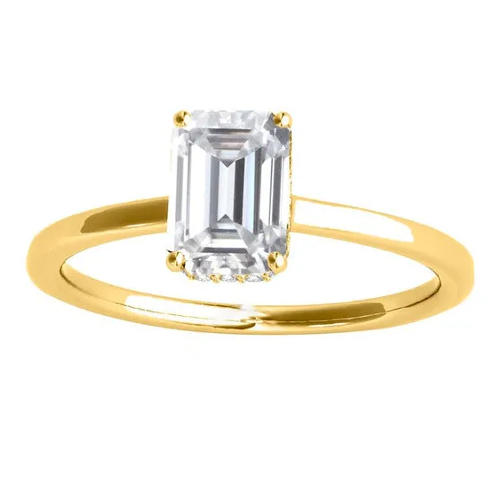 JMS always Earrings Original Maulijewels 210 Carat Emerald Cut Moissanite Natural Diamond Engagement Rings For Women In 10K Yellow Gold JMS always Earrings Original Maulijewels 210 Carat Emerald Cut Moissanite Natural Diamond Engagement Rings For Women In 10K Yellow Gold