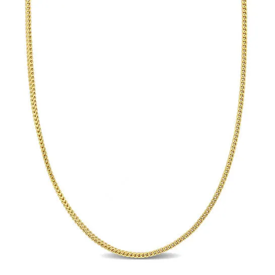 JMS always Necklaces Original Amour 185mm Franco Link Chain Necklace in 10k Yellow Gold 18 in JMS always Necklaces Original Amour 185mm Franco Link Chain Necklace in 10k Yellow Gold 18 in